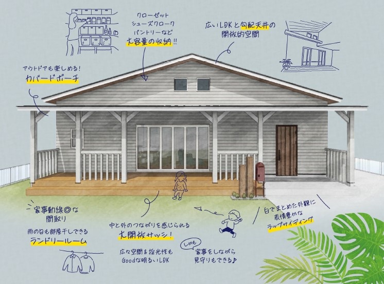 ■長期優良住宅■憧れのカリフォルニアスタイルのお家(K様邸／松前町)